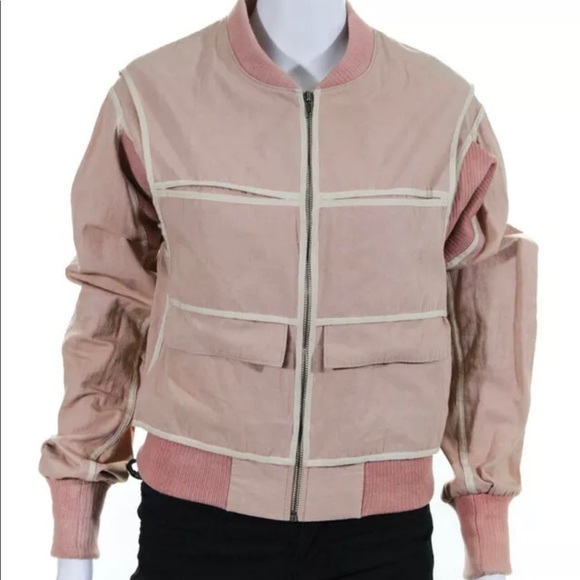 Jill Stuart  Pink Bomber Jacket Small - Picture 6 of 9